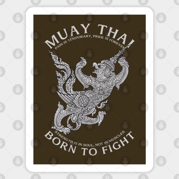 Muay Thai Boran The Art of Eight Limbs Sticker by KewaleeTee